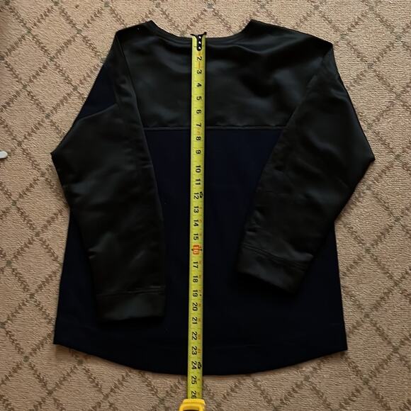 J. Crew Collection navy wool and black satin sweater -NWOT -2 - Picture 7 of 10